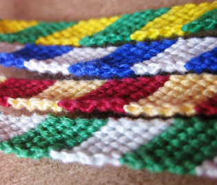 DIY Three Colors Thick Stripe Patterns Friendship Bracelets